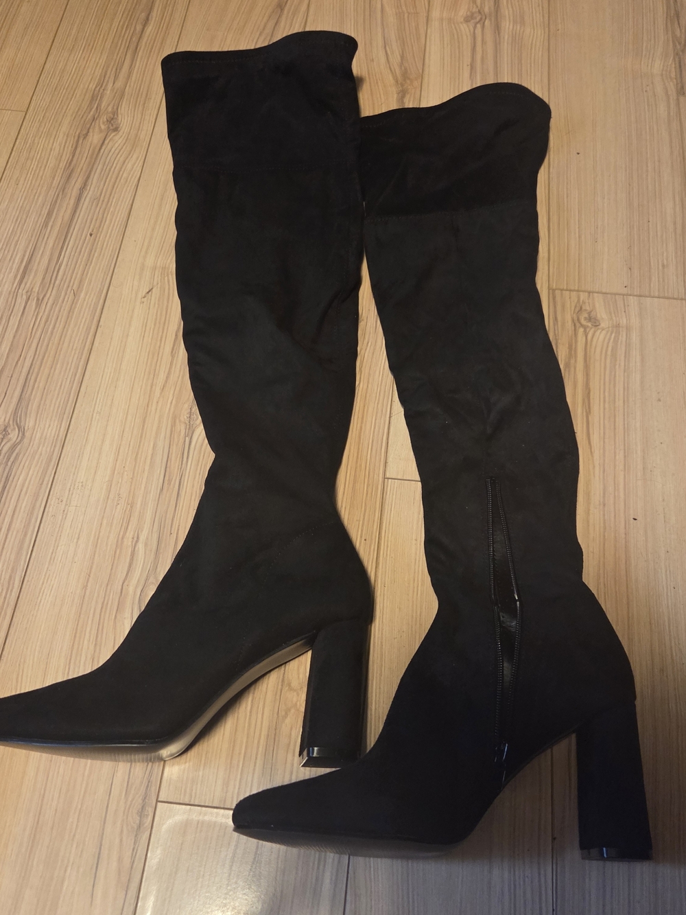 Black Over The Knee Heel Boots